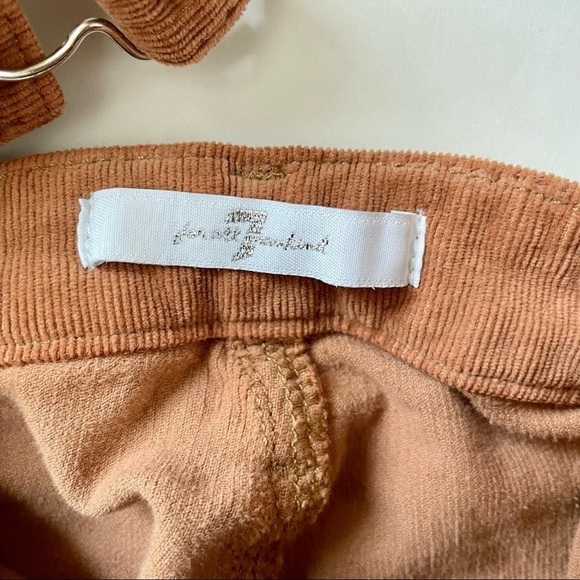 NWT 7 For All Mankind Corduroy Slim Kick Flare Overalls Penny Brown Tan Large - Picture 5 of 13